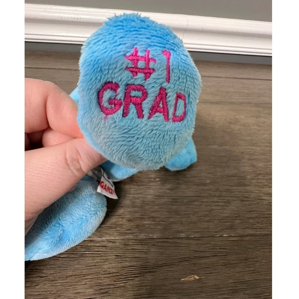 Ganz Plush Teddy Bear #1 Grad Blue Stuffed Animal Toy‎ with Ribbon
